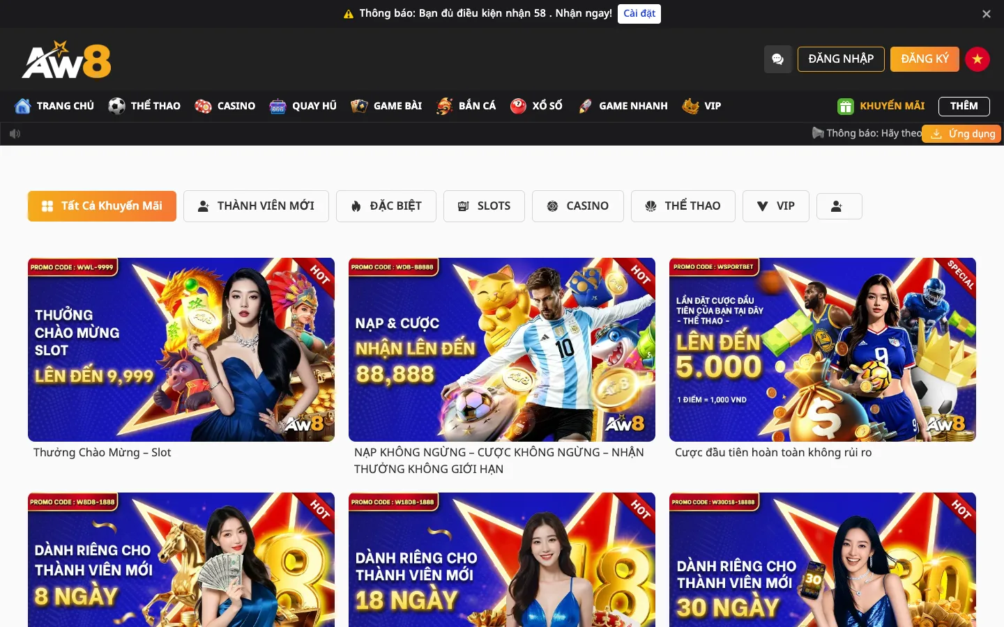 Trang khuyến mãi AW8 Pro