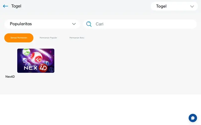 Tab togel BK8 Indonesia dengan permainan Nex4D