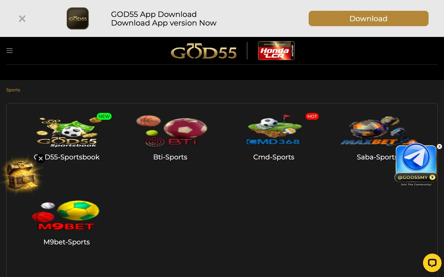 Pembekal sportsbook GOD55