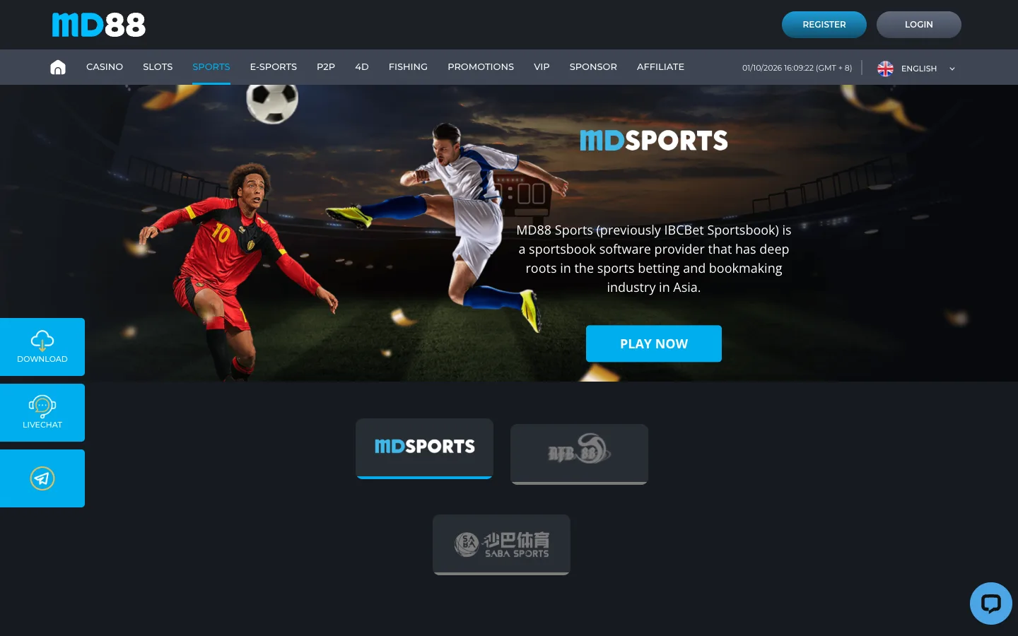 Pembekal sportsbook MD88
