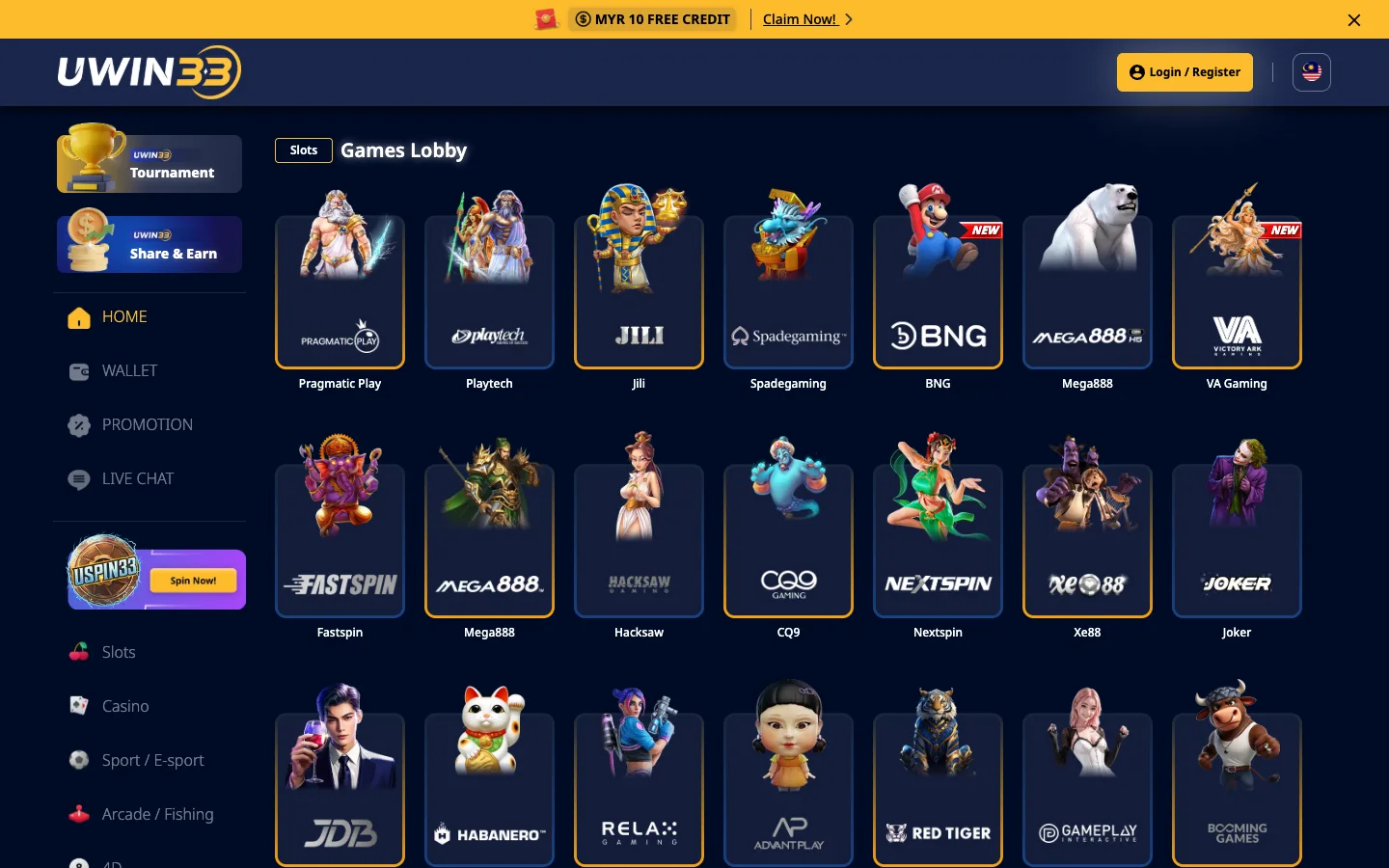 Lobi slot UWIN33
