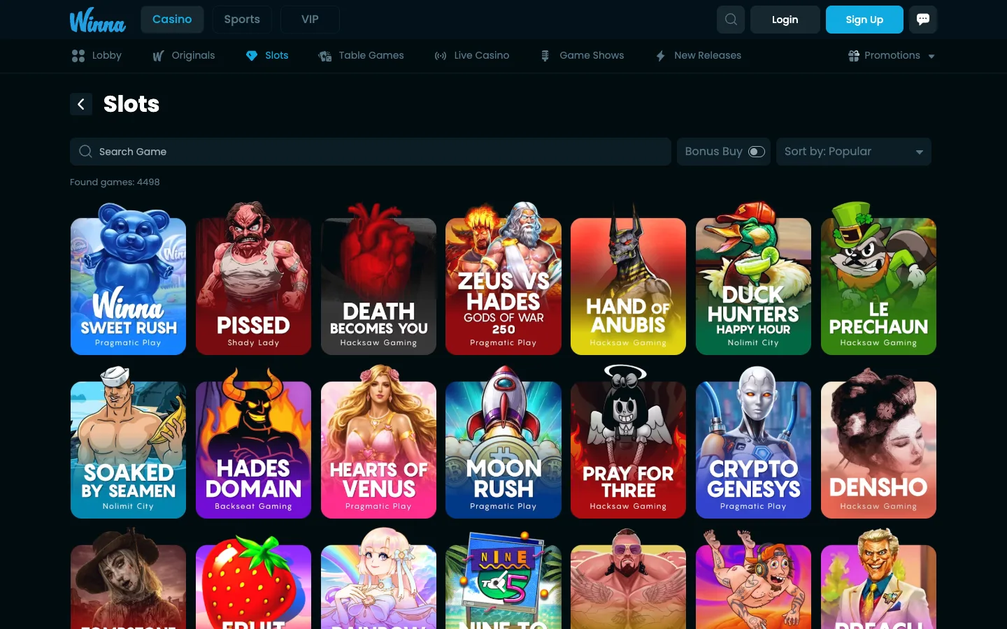 Lobi slot Winna
