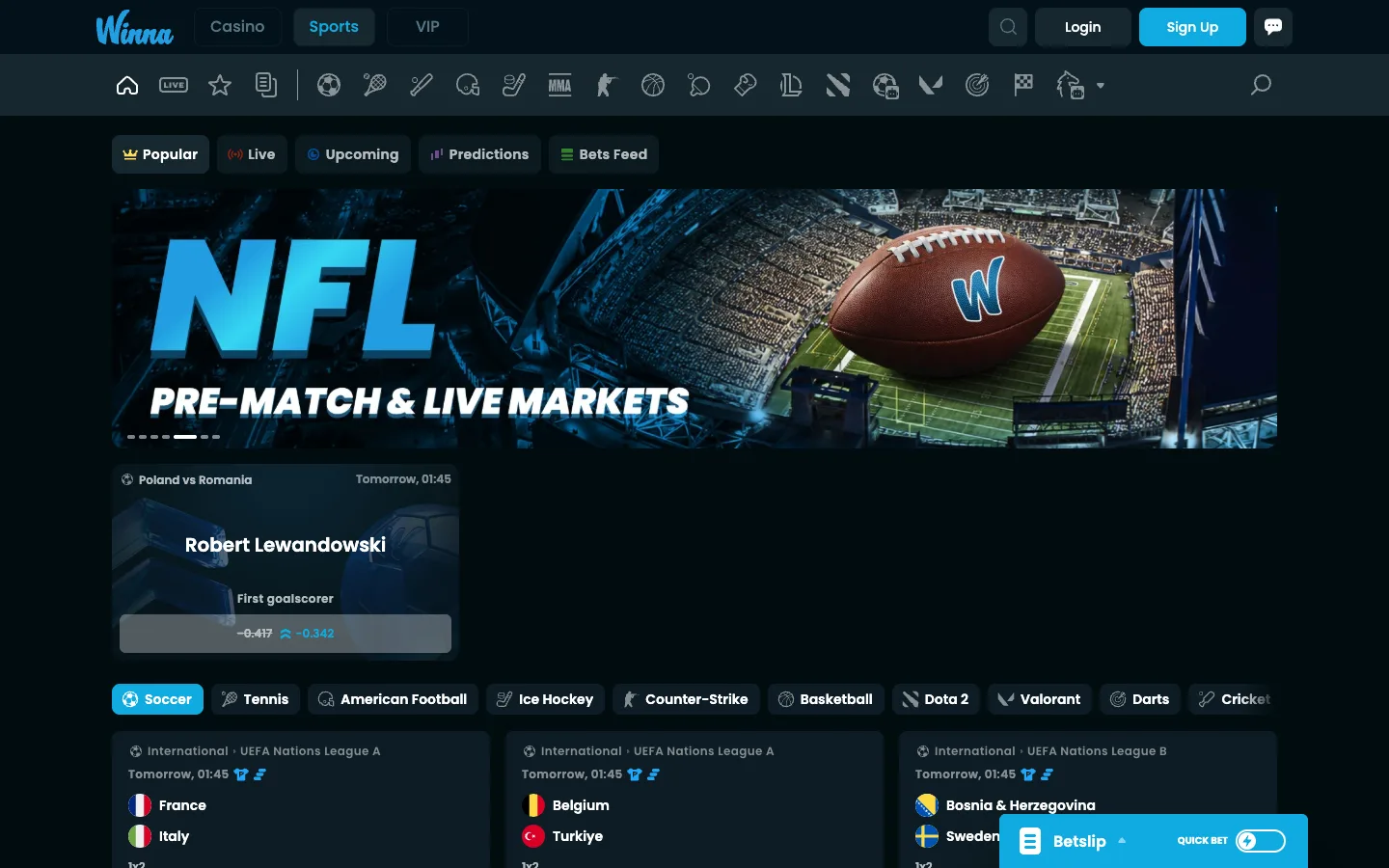 Sportsbook Winna